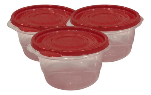 Pack 3 Contenedores De Alimentos 760 Ml Circulares