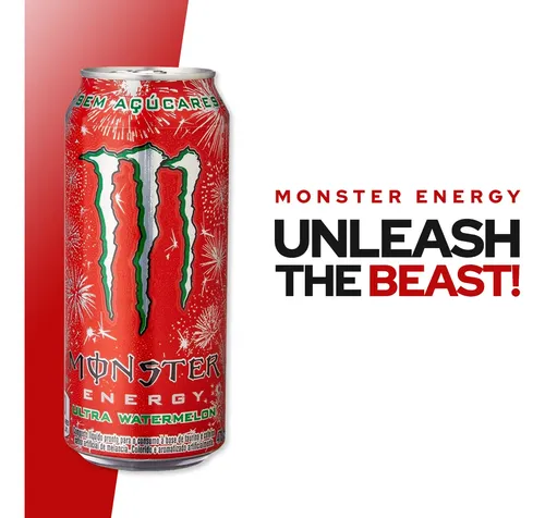 Energético Monster Ultra Watermelon Zero Lata 473ml Pack 6un