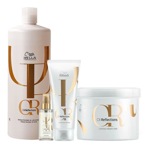 Kit Oil Reflection 3 Produtos + Óleo Light 100ml Wella