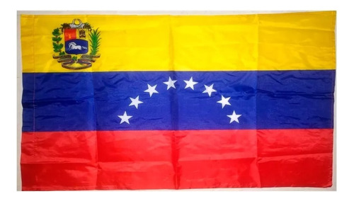 Combo D 6 Banderas De Venezuela Grande 60 X90 Cm Con Escudo 