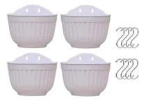 Comprar Pack 4 Jardineras Colgantes Para Balcón C\u002Fplato Antigoteo