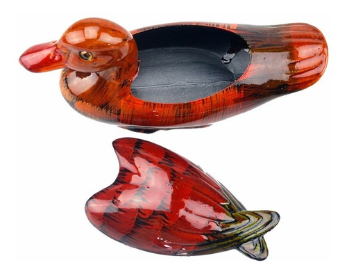 Pareja Patos Mandarines Cura Feng Shui Amor Fidelidad 16 Cm