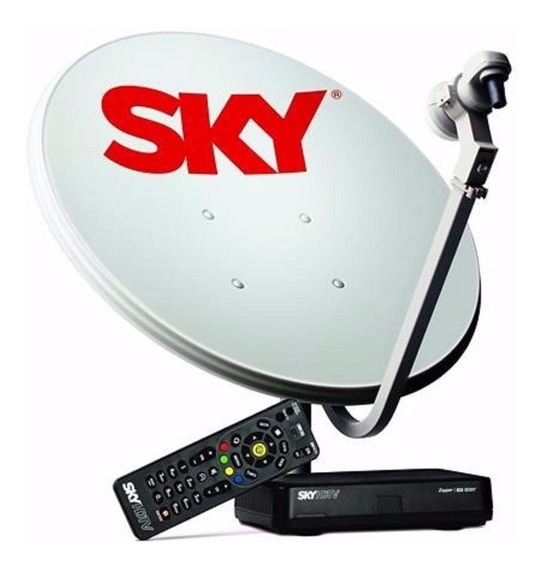 Sky Pre Pago Completa. Antena Offset 60cm Com Receptor Hd | Mercado Livre