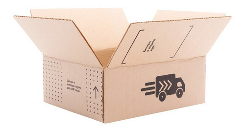100 Caixas De Papelão Para Envios Estampadas 19x16x7 Parda