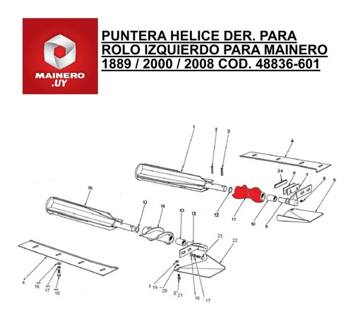 Imagen 2 de 2 de -puntera Hélice Der. P/rolo Izquierdo Mainero Cod.48936-253