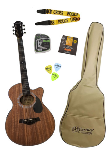 Guitarra Eletroacustica Mccartney Qa66 Con Accesorios