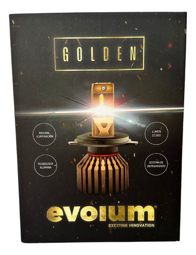 Focos Led Evolum Golden Para Vehículos - Alta Luminosidad H11 Dorado Oscuro Blanco Neutro