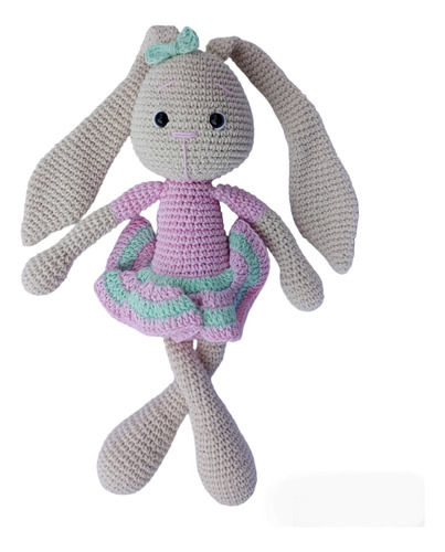 Amigurumi Conejita Orejas Largas-muñeco De Apego Crochet