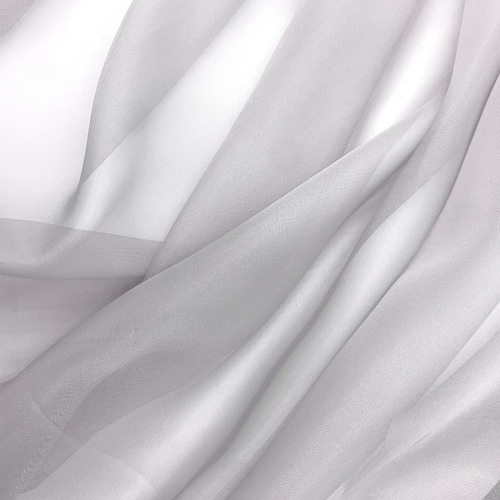 Tela Voile 1 Metro X 3,0 Ancho Ideal Cortinas Decoracion Gris Frío Liso