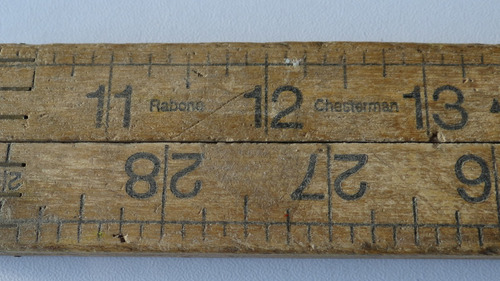 Regla Madera Rabone N° 7 ,herramientas Antiguas. (Usado)
