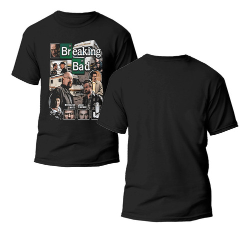 Playera Negra Unisex Estampado Breaking Bad 100% Algodón 06