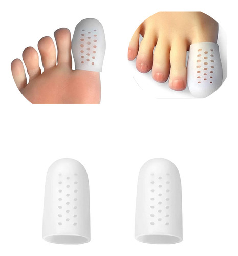 Kit Par Protetor Dedão Dedinho Pé Silicone Unha Encravada