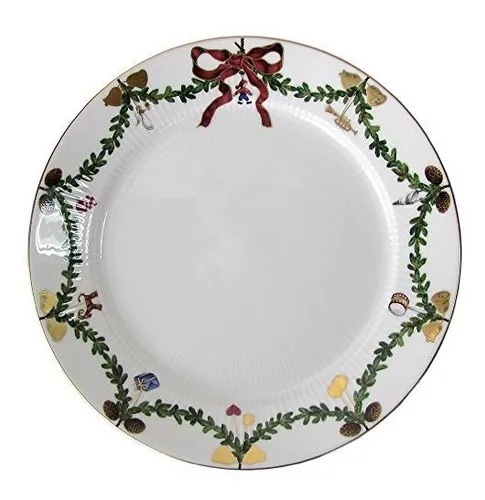 Royal Copenhagen Star Estriado - Plato Navideño Plano 27 Cm