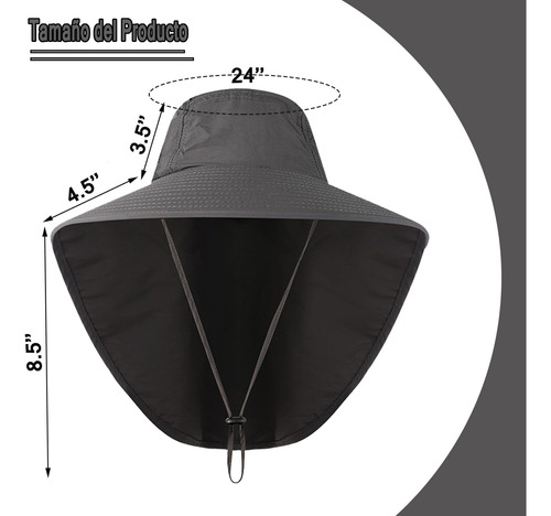 Sombrero De Sol De Ala Ancha Gorro De Pesca Transpirable De