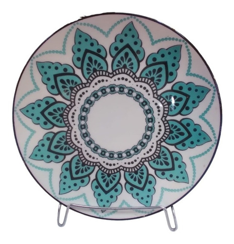 Plato Llano Ceramica Con Mandalas 29 Cm Vajilla Loza