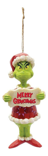 Enesco Jim Shore Dr. Seuss Merry Grinchmas - Adorno Colgante