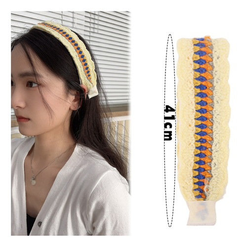 Diadema Tejida Con Velcro Para El Acabado Del Cabello, Diade