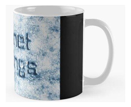 Taza Internet De Las Cosas. Azul Calidad Premium