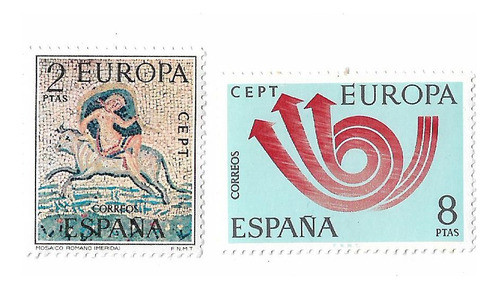 España 1973 Europa Cept Mosaico Postal Serie Mint 1779/80 