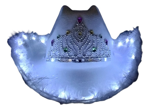 Sombrero Cowboy Cowgirl Led Corona Vaquero Carioca Luminoso 