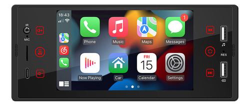 Reproductor Mp5 Estéreo Para Coche Con Subwoofer Usb Bt Aux