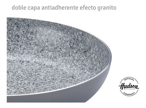 Cacerola Hudson De Aluminio C/antiadherente Granito 24 Cm Color Gris