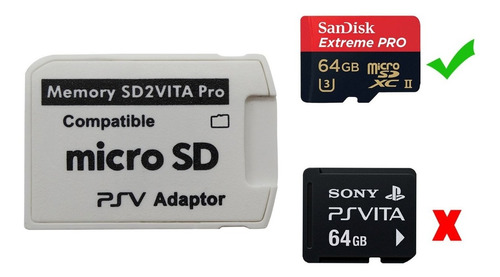 Sd2vita Pro Version 6.0 Adaptador Para Micro Sd 32-64-128gb