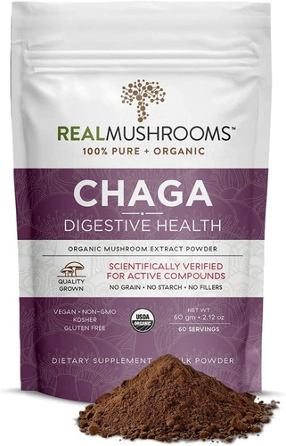 Real Mushrooms Chaga Digestive Health 60 Servings