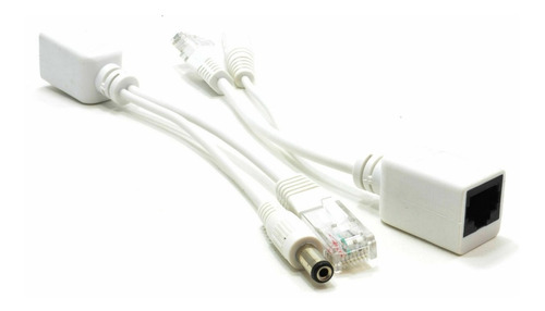 Par Cable Poe Inyector Rj45 Ethernet 12v Para Camaras Ip