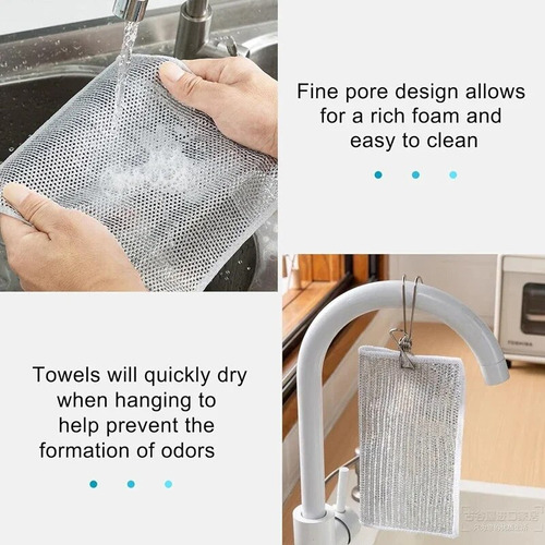 20 Paños Para Lavar Y Accesorios De Limpieza Del Hogar
