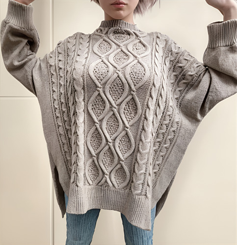 Sweater Maxi Oversize Lana Mujer Super Amplio