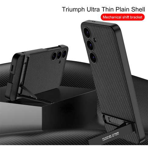 Funda De Teléfono Con Carcasa Dura Y Soporte De Cuero De Pi