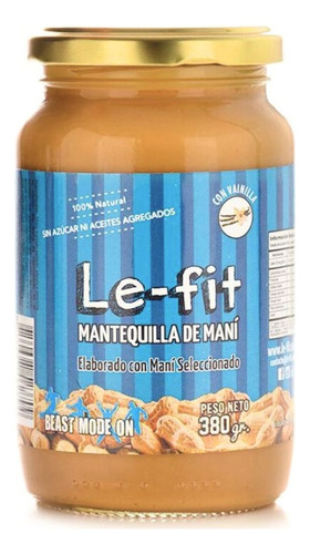 Mantequilla De Maní Le Fit Vainilla 3 X 380 Gr