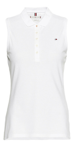 Playera Polo Blanca Para Mujer Slim Fit 