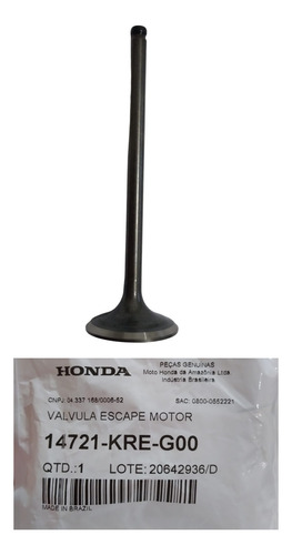 Válvula Escape Original Honda Cg 160 Titan/ Cg 160 Fan 16-21