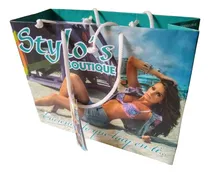 Comprar Bolsas De Papel Impresas Tipo Boutique 23x17x8 Pack De 500