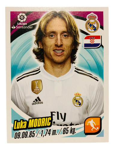 Figurita Luka Modric Real Madrid Laliga 2019 Panini Original