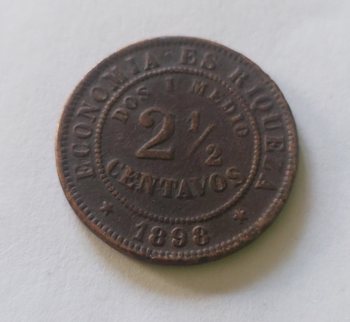 Moneda De Cobre 2 1/2 Centavos 1898