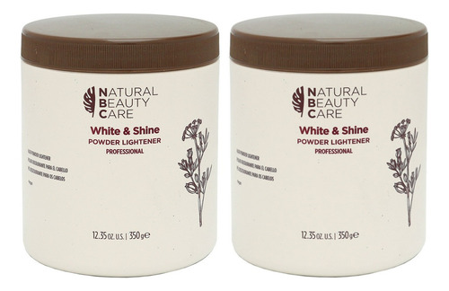 2 Bote Decolorante White&shine Nbc Nattura 350 Gramos Tono Azul
