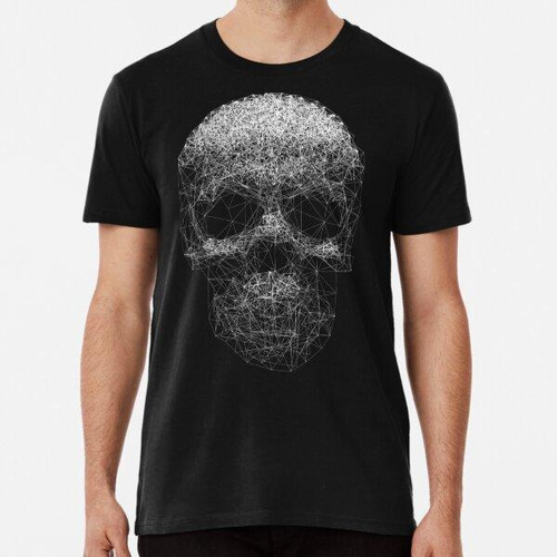 Remera Vectores Lineas Calavera Algodon Premium