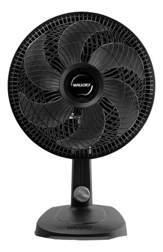 Mallory Ventilador Turbo 6 Pás 30cm Compact Preto Diâmetro Materi...