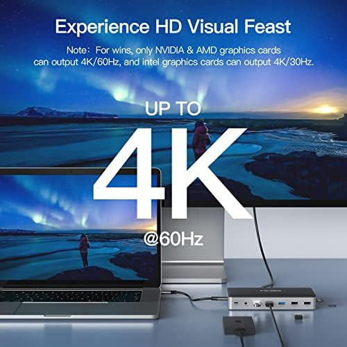 Estación De Acoplamiento Usb C Para Computadora Portátil, Ba