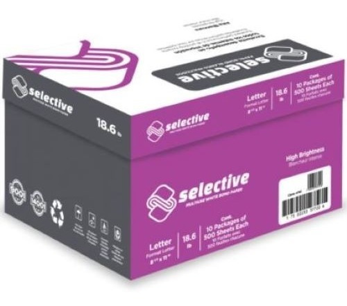 Caja Scribe Selective 5000 Hojas Tamaño Carta 500hjs X 10pqs