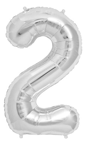 Globos Numeros Metalizados Plateados 80 Cm 32 Pulgadas Color Plateado 2