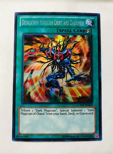 Dedication Through Light And Darkness. Secret Rare. Yugioh!