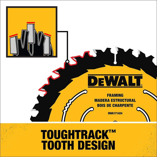 Imagen 3 de 6 de Disco Sierra 6 1/2in 24t Blister Dewalt Dwa161224