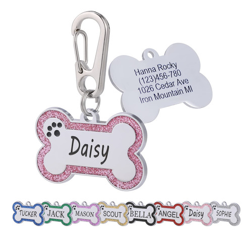 Placa De Identificación Personalizada For Mascotas De Acero