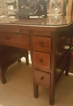 Comprar Antiguo Escritorio Madera Robl Vidrio Farmacia Joyero Años30