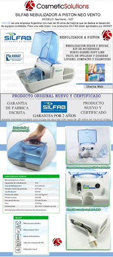 Imagen 3 de 8 de Nebulizador Pistón Garantia Oficial - Kit Mascarillas Mocos