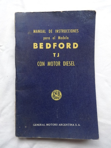 Manual Instrucciones Bedford Tj Motor Diesel J6 Guantera '60